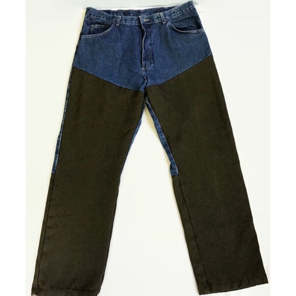 Wrangler ProGear Jeans Upland Pant Mens 38x32 Blue Cotton Denim Action Gusset - Picture 2 of 10